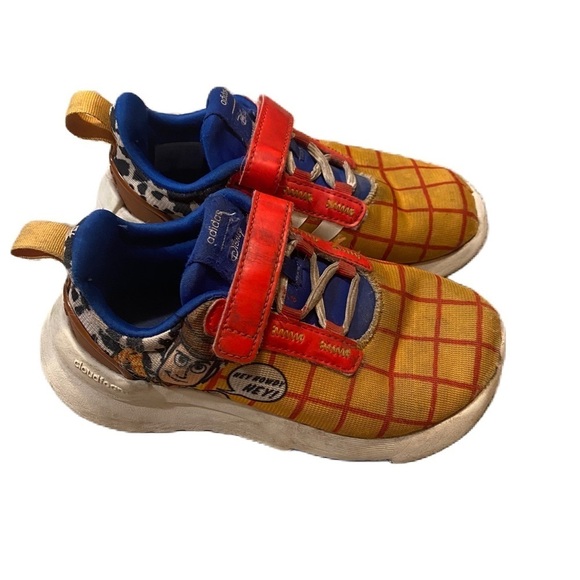 adidas Other - Adidas Disney Toy Story Sneakers Sz 11 Woody Blue Yellow Red